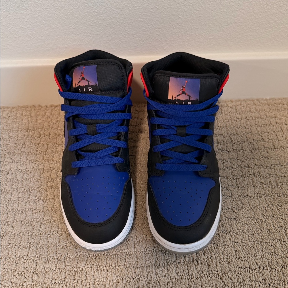 NIKE Jordan Black and Blue Sneakers